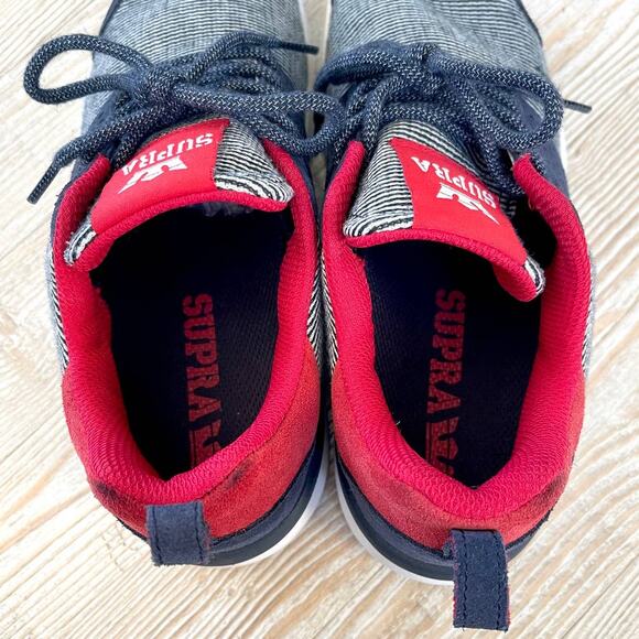 SUPRA Scissor Sneaker | Blue/Red Size 6 - Picture 6 of 9